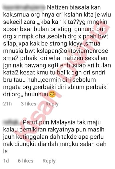 “Nak Selamatkan Laki Orang Lain Ke?” – Tak Tutup Komen, Oktovia Terus Dihentam!