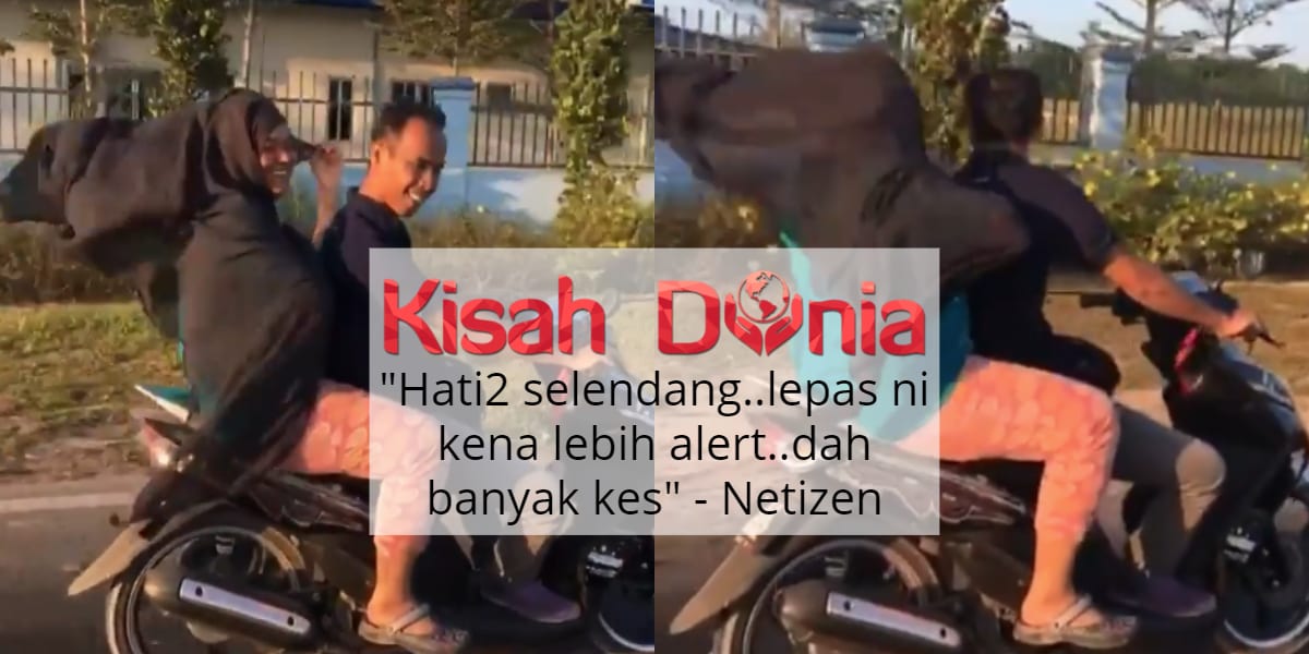 [VIDEO] “Risaunya Tengok” – Gelagat Achey & Isteri Naik Motor Ditegur Netizen 1