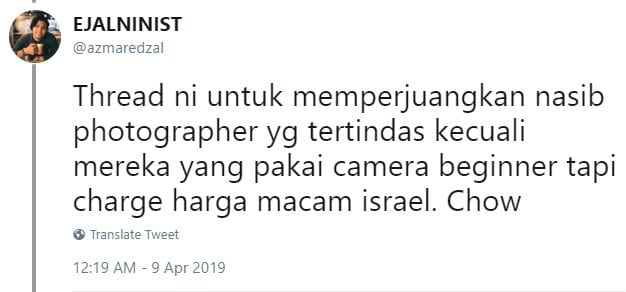 "Dah 2019, Tapi Ramai Pandang Rendah Pada Kami..." - Jurufoto Luah Kecewa 9