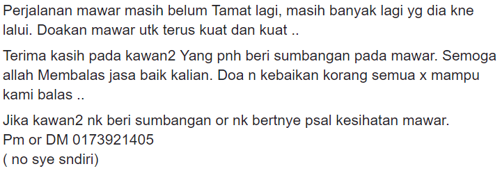 ‘Aku Masuk Sekali Masa Mawar Buat CTScan, Nampak Dengan Mata Aku Sendiri..’