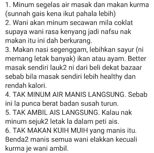 Hilangkan 10KG Dengan Mudah, Gadis Kongsi Tips Diet Sihat Semasa Ramadhan!