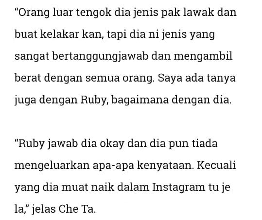 “Aaisyah Pun Kena Tempias” – Isu PukuI Pak Guard, Che Ta Pertahankan Adik Ipar