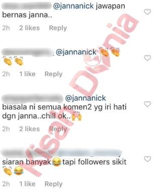 Padah Tinggal Komen Acah ‘Ustazah’ Di IG, Janna Nick Balas Dengan Jawapan Padu!