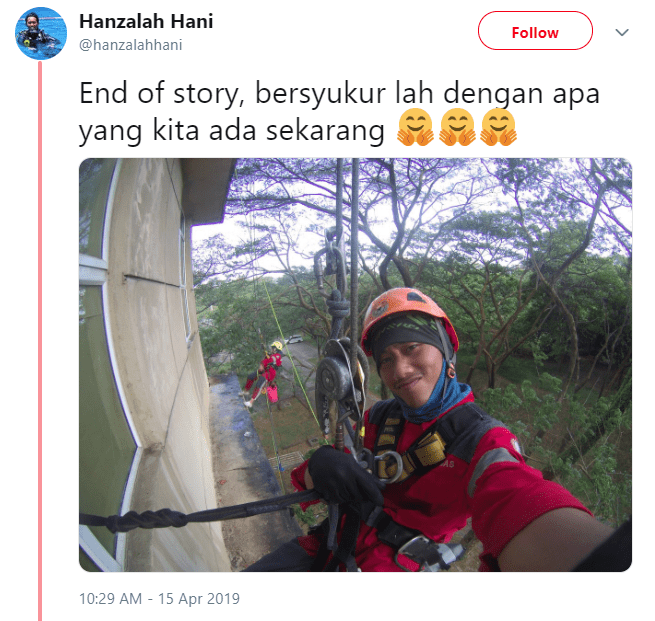 “Bila Bosan Kerja..”- Selamba Main TikTok, Hiburan Pencuci Bangunan Bikin Seram