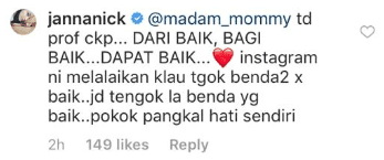 Padah Tinggal Komen Acah ‘Ustazah’ Di IG, Janna Nick Balas Dengan Jawapan Padu!