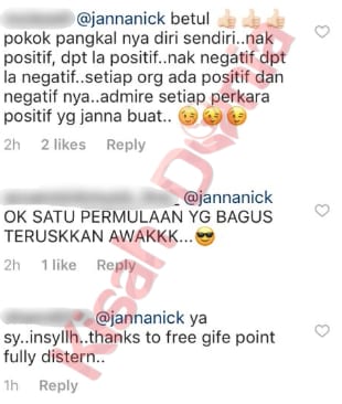 Padah Tinggal Komen Acah ‘Ustazah’ Di IG, Janna Nick Balas Dengan Jawapan Padu!