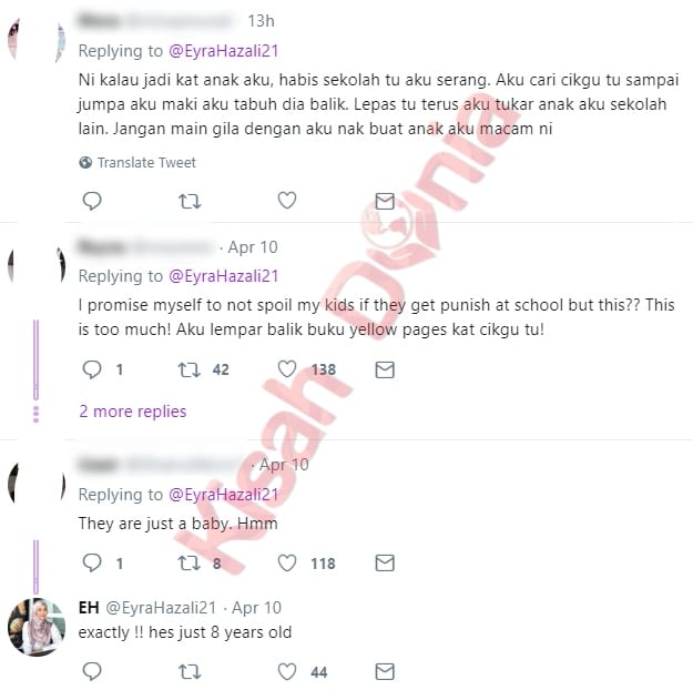 Guru Baling Buku Pada Muka Anak Buah, Eyra Hazali Luah Geram Di Twitter! 7