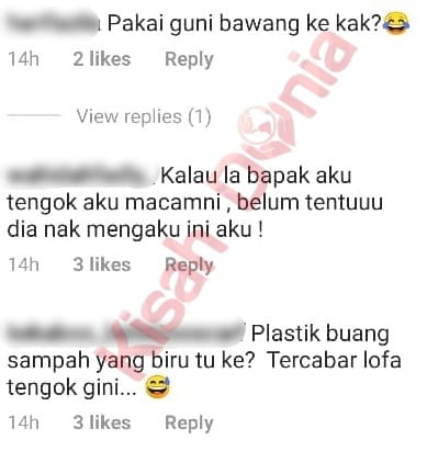 [FOTO] “Tercabar Lofa..” – ‘Guni Bawang’ Kaka Azraff Jadi Bahan Lawak Netizen