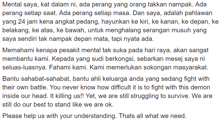 Penghidap ‘Mental Disorder’ Tak Suka Hari Raya, Wanita Ini Buka Cerita