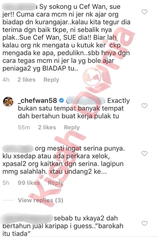 Guna Foto Serina Nak Lariskan Jualan Karipap, Datuk Chef Wan Naik Angin Di IG!