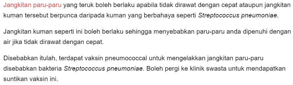 Betul Ke Jangkitan Paru-Paru Boleh Sampai AjaI? Doktor Ini Beri Penjelasan