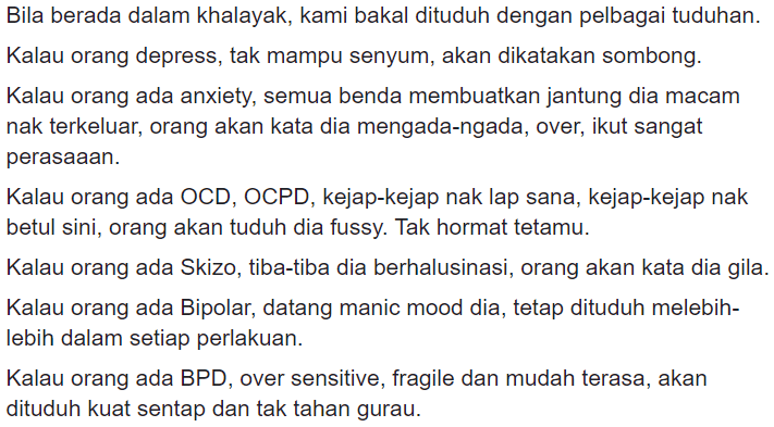 Penghidap ‘Mental Disorder’ Tak Suka Hari Raya, Wanita Ini Buka Cerita