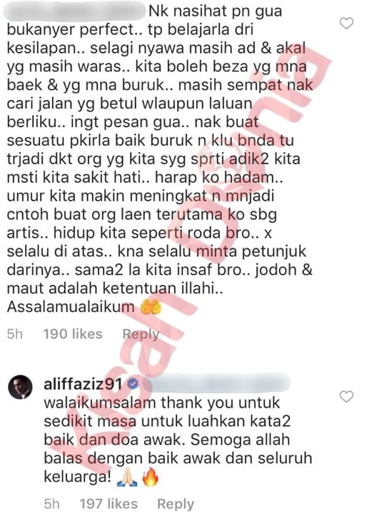 Dah Buka Komen Di IG, Netizen Sembur Aliff Aziz Dengan Nasihat Makan Dalam!