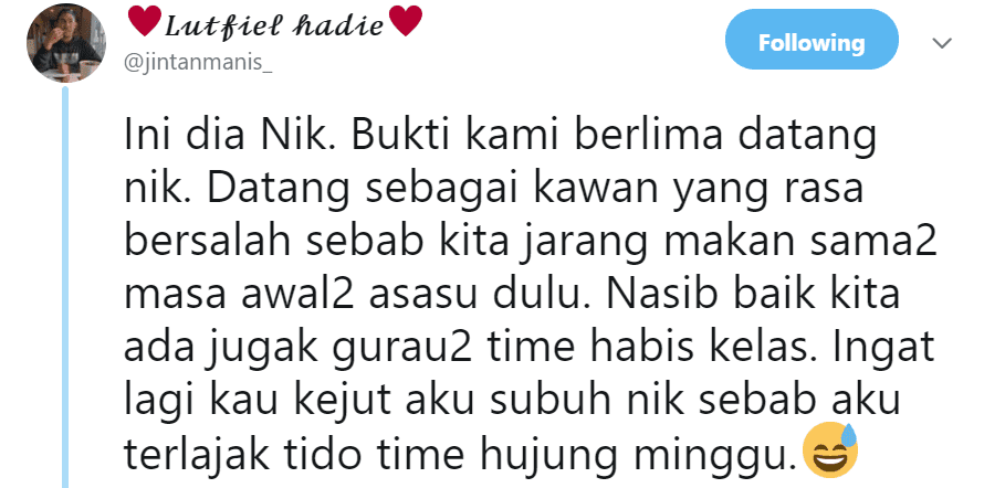 Terlalu Rindu Sahabat Yang Dah Tiada, Rakan Throwback Kenangan Manis Bersama