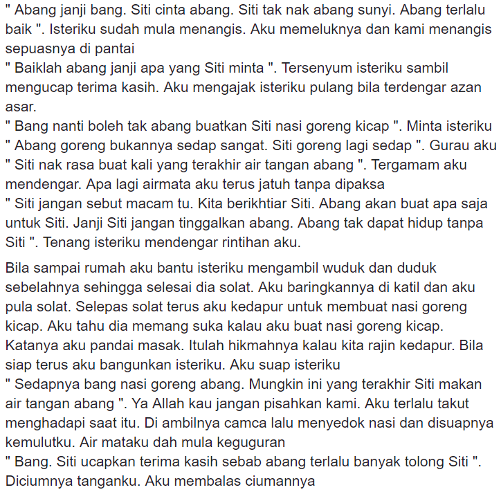 Suami Cerita Detik Akhir Isteri Jamah Nasi Goreng Sebelum Pergi Akibat Santau