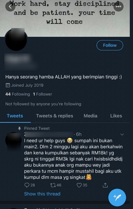 Buat Fake Account Kutip Derma Konon Tak Cukup RM3K Nak Kahwin, Sekali Kantoi!