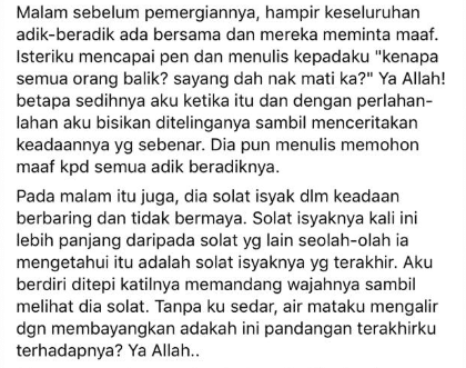 “Syurga Tempatmu Sayang”-Isteri Pergi Tinggalkan 5 Puteri, Sempat Titip Pesan..