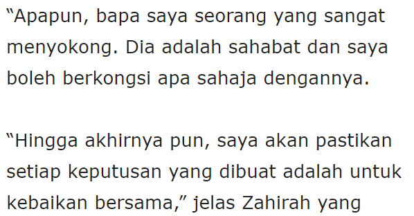 ‘Saya Sebenarnya Taknak Zahirah Dirikan Rumahtangga Buat Masa Ni, Dia Baru 24’