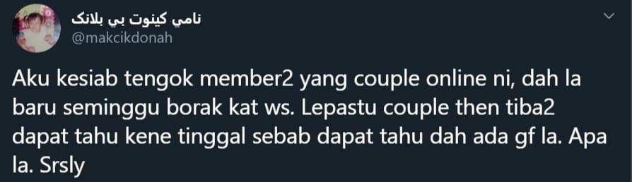 Baru Seminggu WhatsApp Dah Mula Couple, Akhirnya Clash Sebab Pakwe Ada GF Lain!