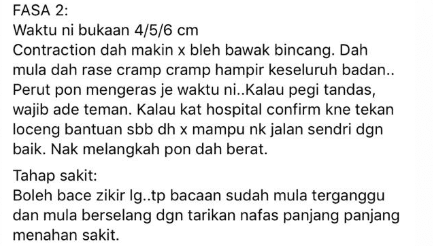 Tak Kira Anak 1st Atau Last, Suami Kena Tahu 5 Fasa Keperitan Isteri Bersalin