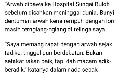 Ajal Dirempuh Lori, Remaja Dedah Sikap Pelik Rakan Baik Sebelum Kehilangannya