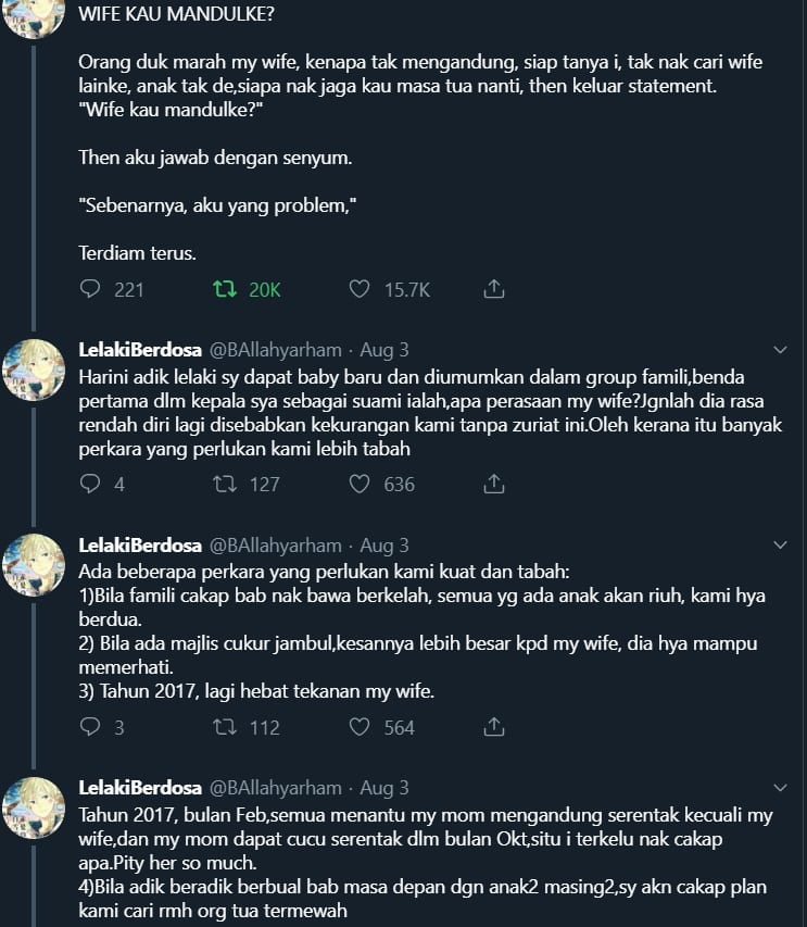 “Orang Marah Wife Aku Kononnya Dia Mandul, Tapi Sebenarnya Aku Yang Problem..”