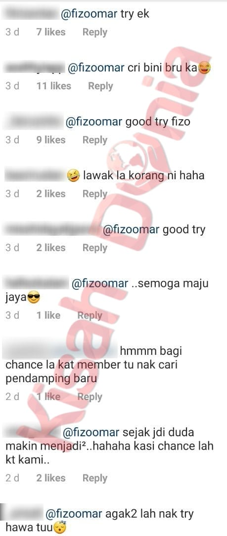 Tinggalkan Komen Di IG Pembaca Berita, Ramai Dakwa Fizo Cuba Mengurat Tapi…