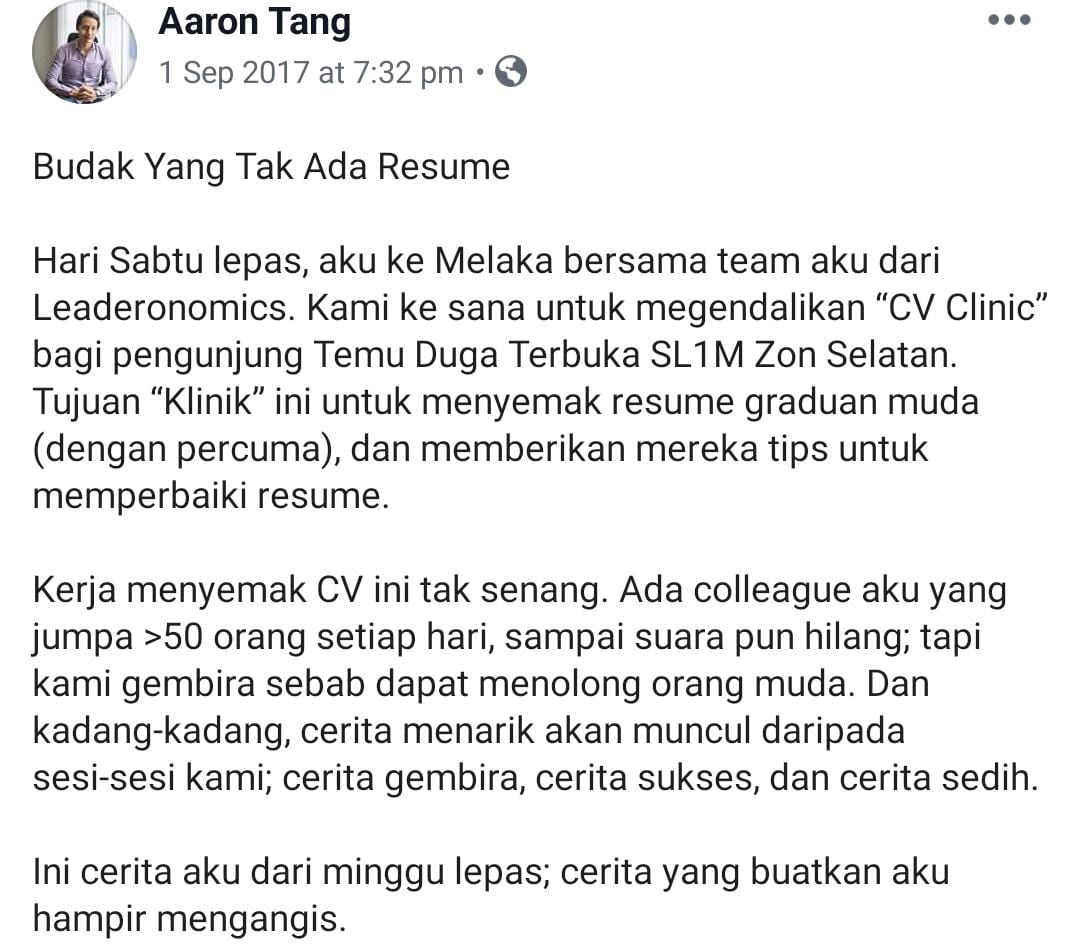 Datang IV Tapi Mak Yang Tulis Resume, Baru Nak Bengang Rupanya Ada Plot Twist!