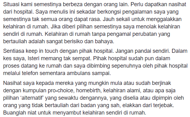 “Nak Keluar Dah Ni”-Isteri Beranak Di Rumah, Suami Terpaksa Jadi Bidan Terjun!