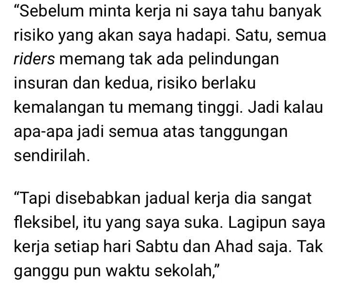 Baru Form 4 Jadi Rider Hantar Makanan, Remaja Harap Jangan Salahkan Ibu Bapanya