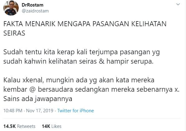 Jodoh Kuat Bila Muka Seiras Dengan Partner, Rupanya Ada Kaitan Dengan Imunisasi