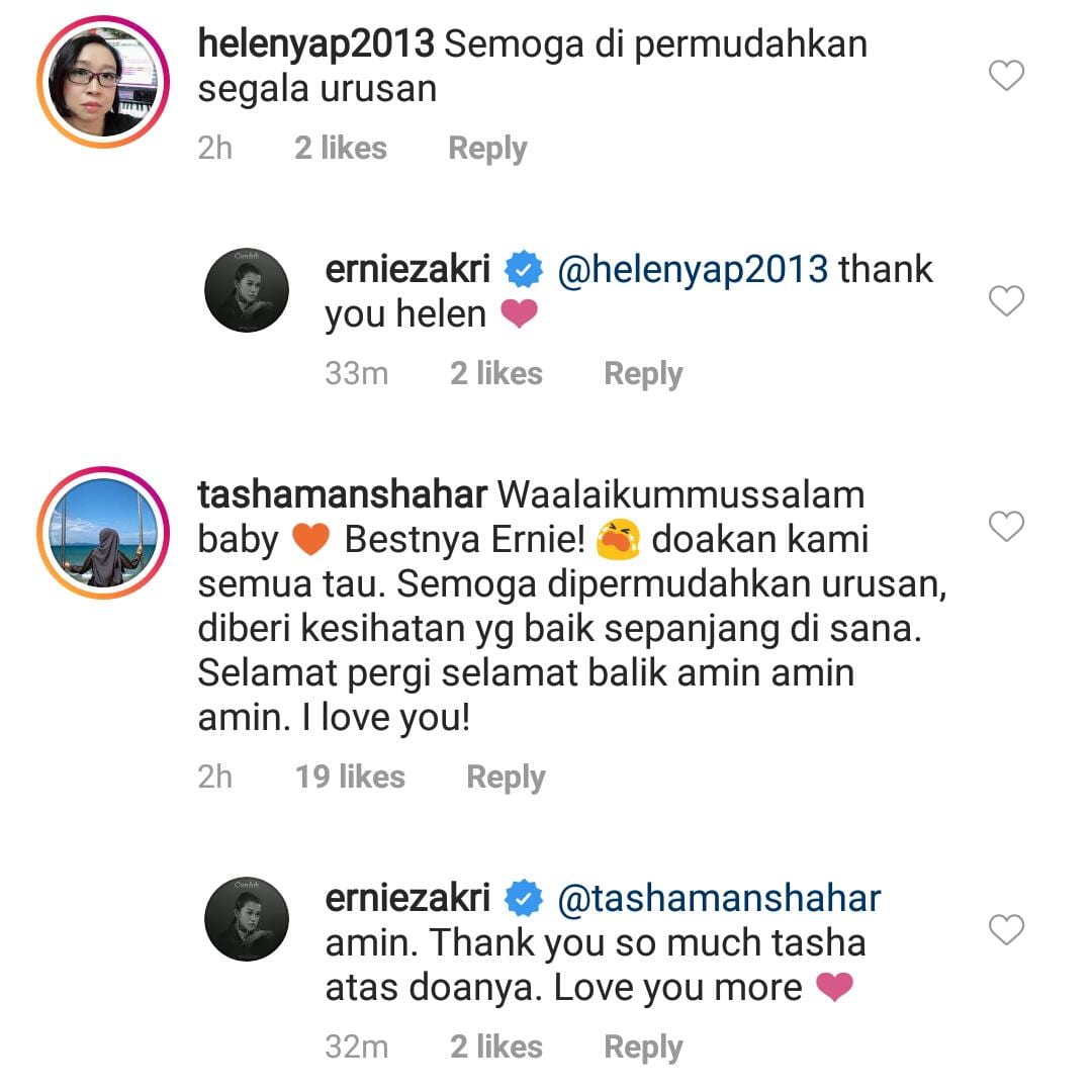 Selesai Mentor Milenia, Ernie Zakri Umum Berangkat Tunai Umrah Hari Ini