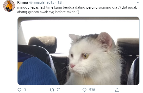 “Maafkan Abang, Amy” – Gugur Air Mata Jantan Selepas Perginya Kucing Kesayangan