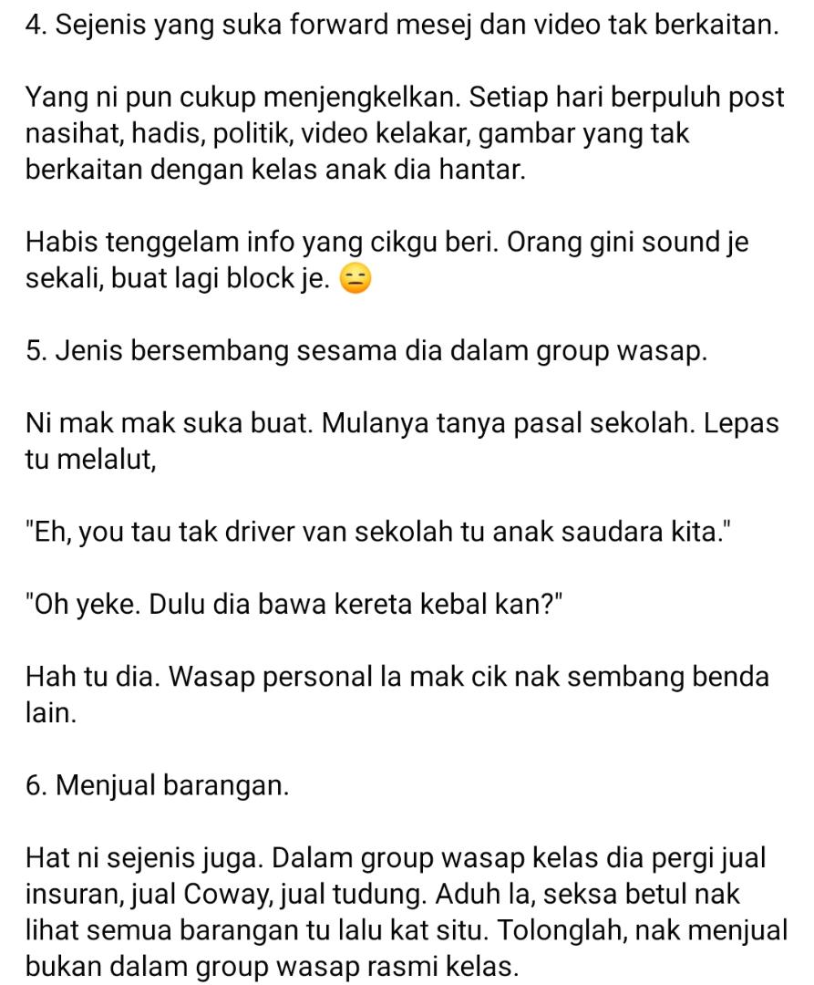 Stress Sikap Ibu Bapa, Jangan Buat 8 Perkara Ni Dalam WhatsApp Group Kelas Anak