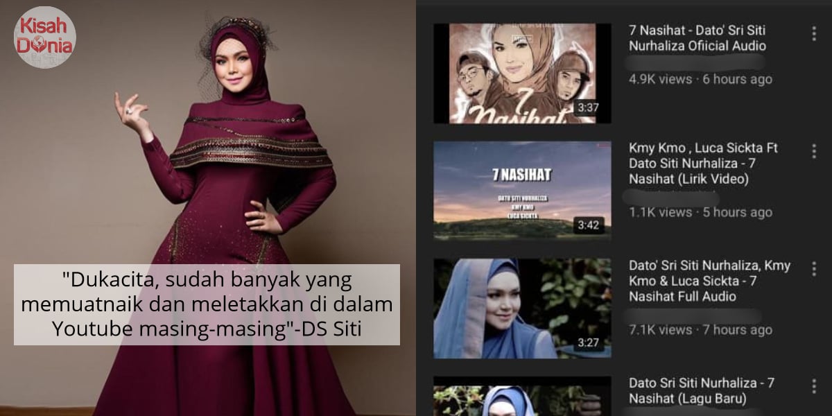 "Mohon Hormat Hakcipta Dan Karya Insan Seni"-Datuk Siti Kecewa Dengan Youtubers 10