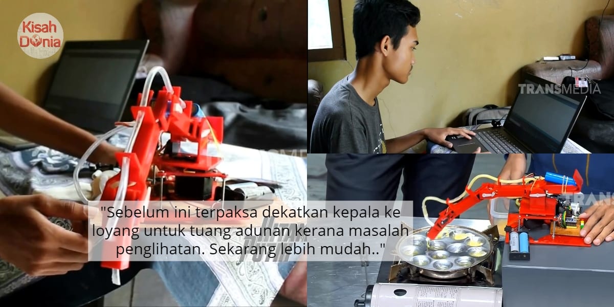 Risau Mata Ibu Cedera Masa Berniaga, Remaja Berjaya Cipta 'Egg Filling Robot' 3
