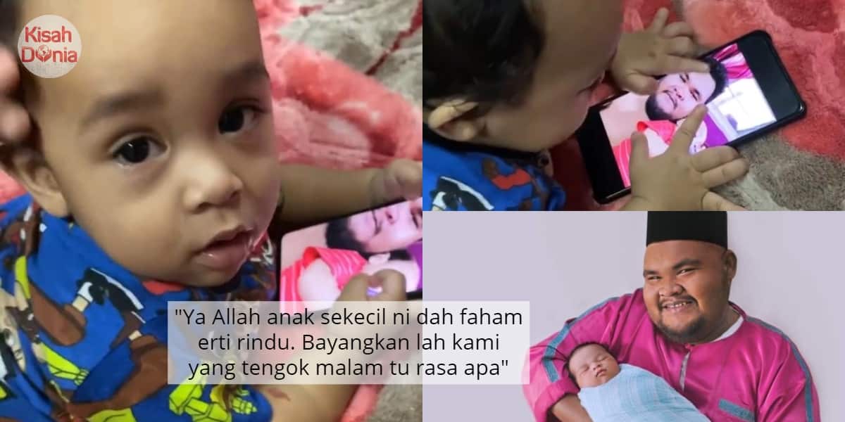 [VIDEO] Rindu Ayah, Hamzah Kucup Foto Abam Berkali-Kali Di Skrin Telefon 4