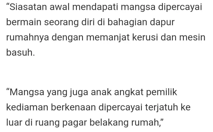 Budak 4 Tahun Jatuh Dari Tingkat 16, Raungan Ibu Sungguh Menyayat Hati