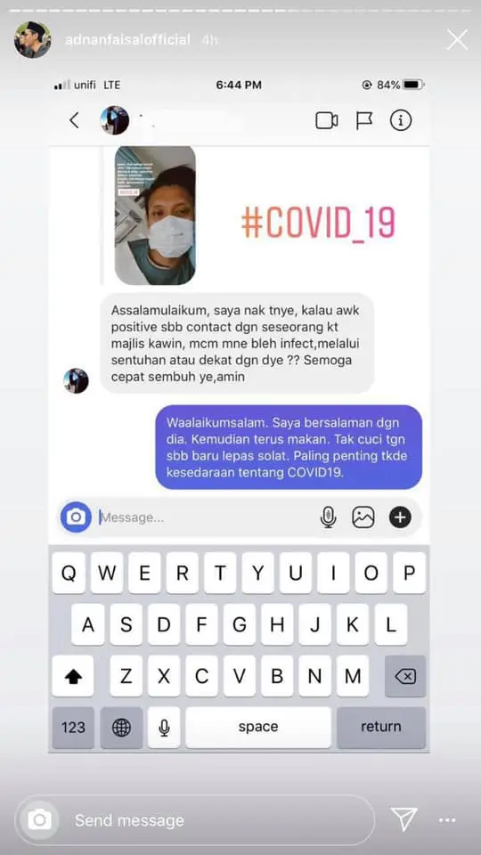 Salam Dengan Sepupu Yang Positif COVID-19,6 Ahli Keluarga Lain Turut Dijangkiti