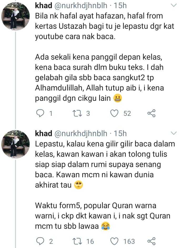 Serik Disindir Rakan Masa Kecil, Gadis Gigihkan Diri Sampai Khatam Al-Quran