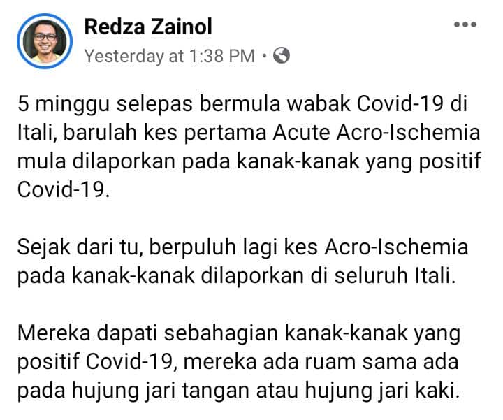 Kesan Lebam Semakin Merebak, Doktor Itali Mula Mengkaji Petanda Baru COVID-19