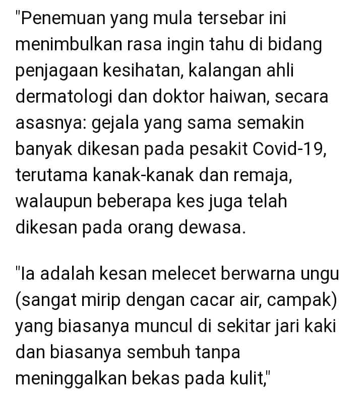 Kesan Lebam Semakin Merebak, Doktor Itali Mula Mengkaji Petanda Baru COVID-19