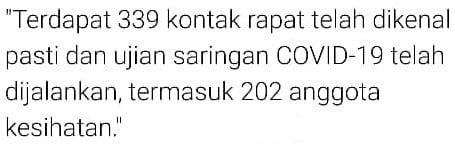 20 Orang Termasuk Frontliner Dijangkiti Di Pahang, KKM Kesan Subkluster Bali