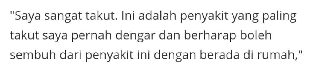 Berminggu Terperap Di Rumah Masih Positif COVID-19, Wanita Dedah Kisah Sebenar