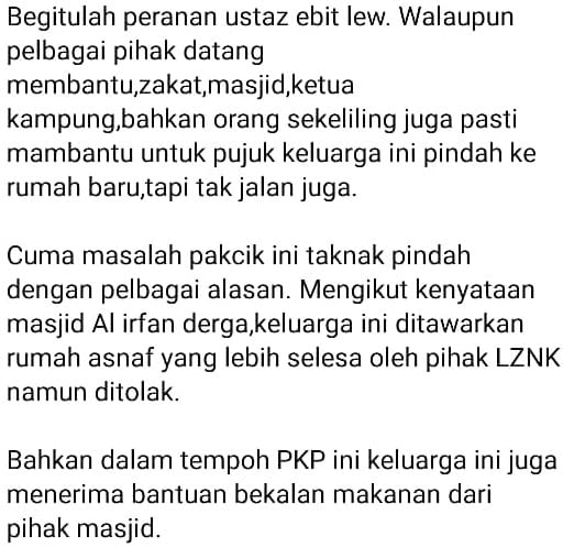 Jangan Salahkan Zakat & Ebit Lew, Netizen Cetuskan Api Fitnah Isu Keluarga Daif