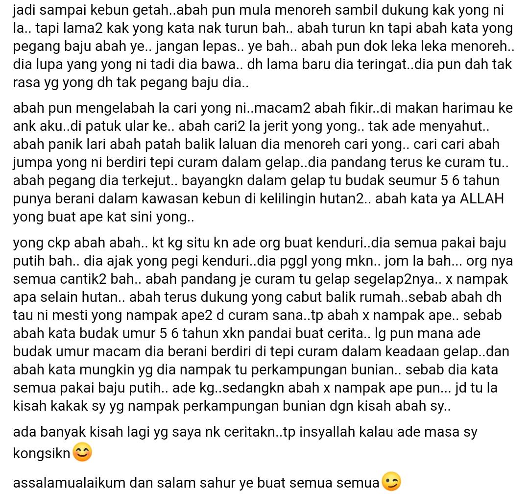 Akak ‘Bunian’ Kembali Buka Cerita, Bongkar Misteri Aneh Adik Ajal Dalam Banjir