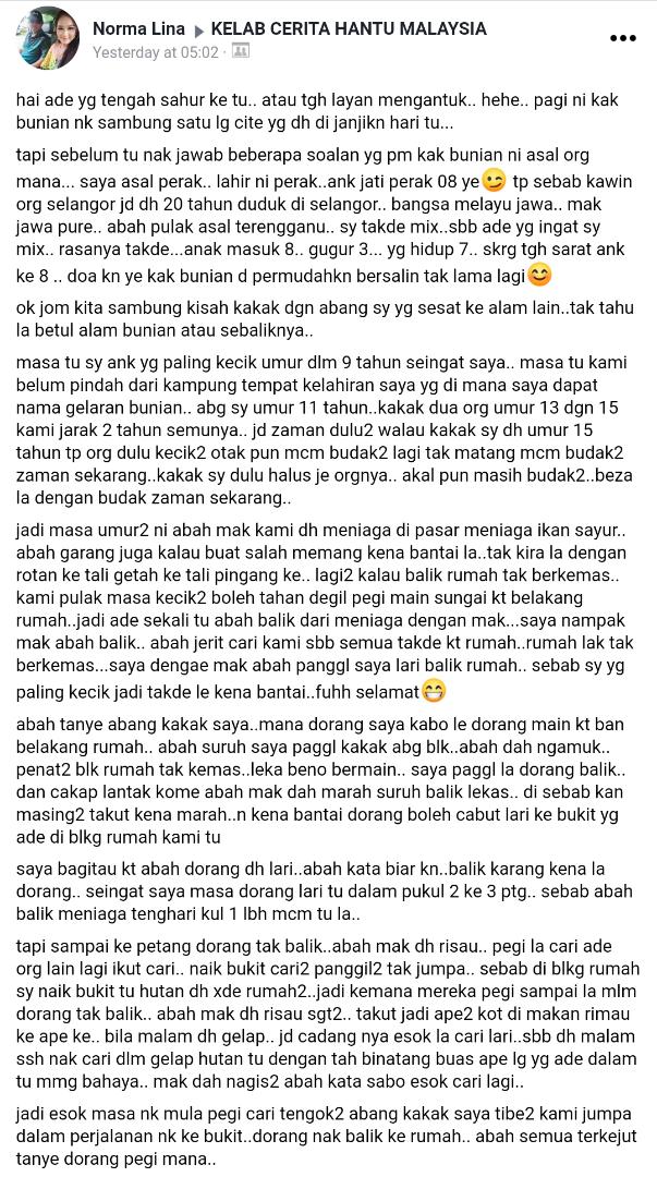 Akak ‘Bunian’ Kembali Buka Cerita, Bongkar Misteri Aneh Adik Ajal Dalam Banjir