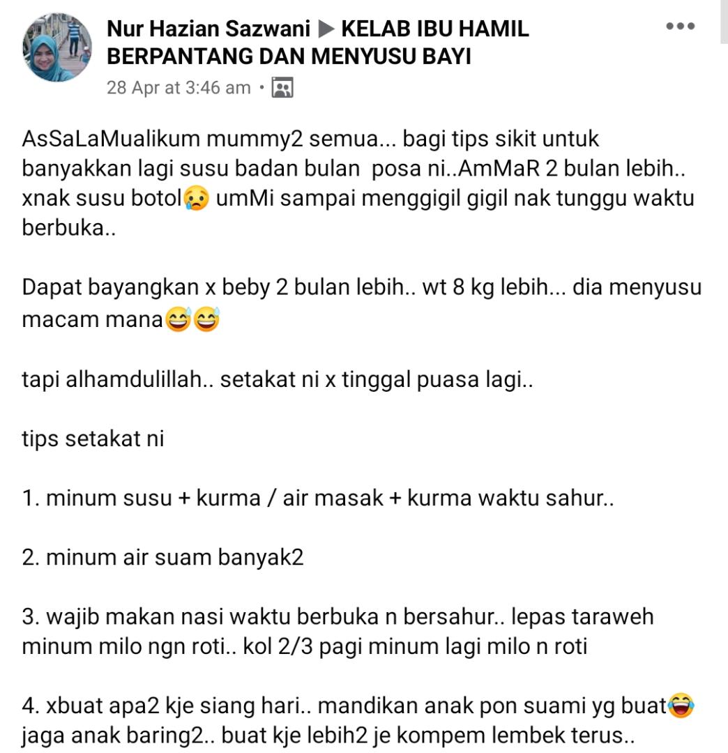 Ibu Minta Tips Untuk Tambah Susu Badan, Kecomelan Bayinya Pula Dapat Perhatian