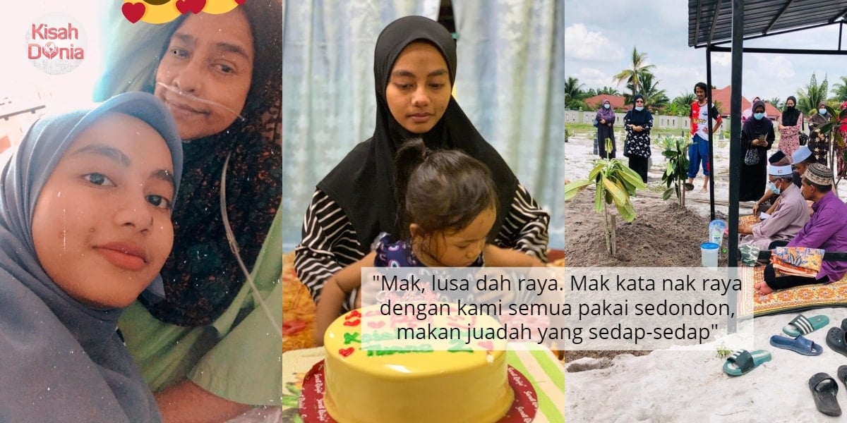 Tak Sempat Raya Bersama, Gadis Luah Sedih Ibu Ajal Sama Tarikh Birthday Sendiri 1