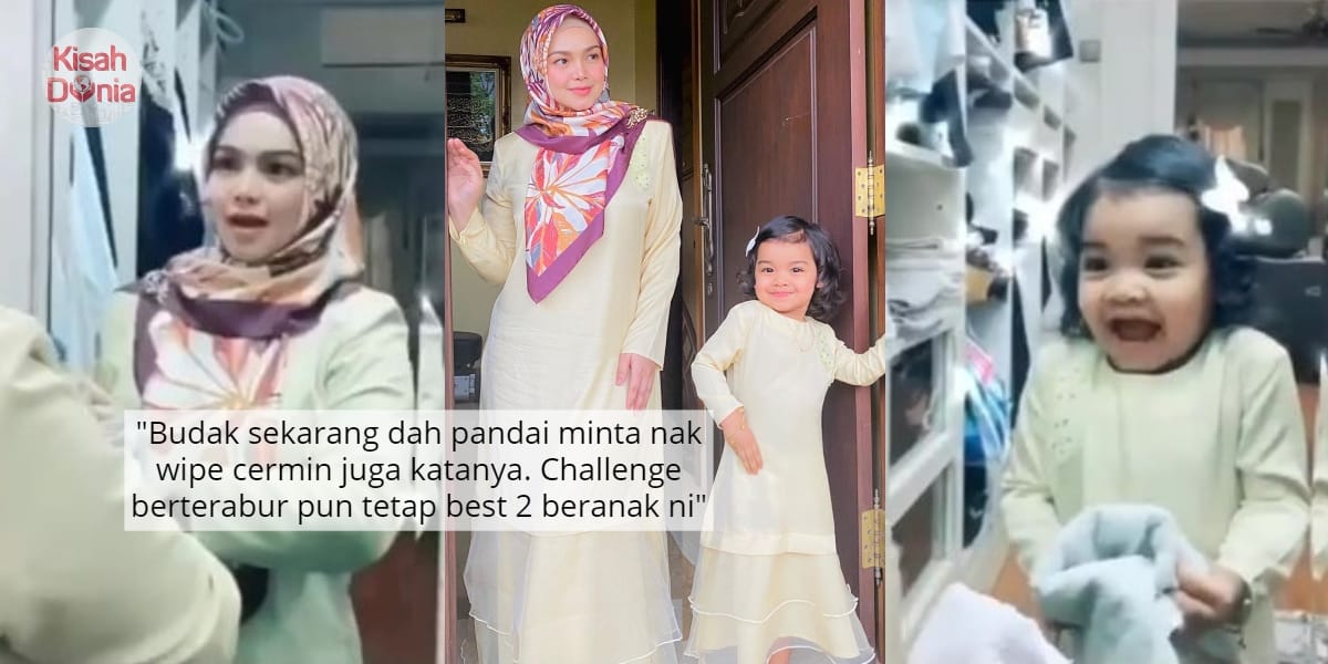 [VIDEO] Sahut Cabaran Wipe It Down, Ragam DS Siti Nurhaliza & Anak Paling Comel 4